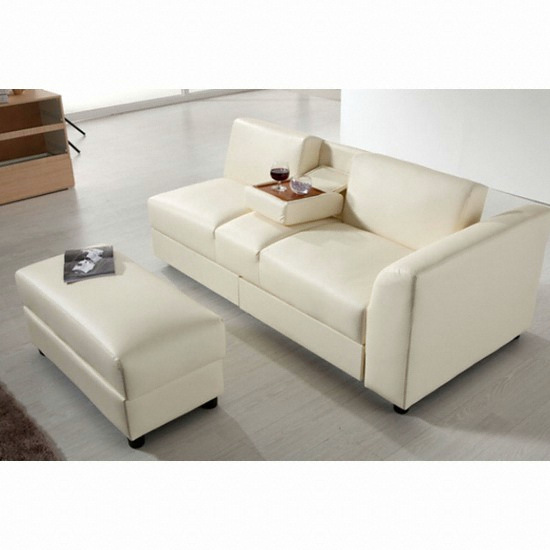 리빙앤에프 수페울림 수납침대겸용 가죽소파베드 일반형 (스툴포함)