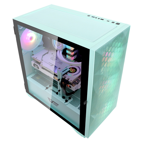 darkFlash DLX21 RGB MESH 강화유리 (네오민트)_이미지