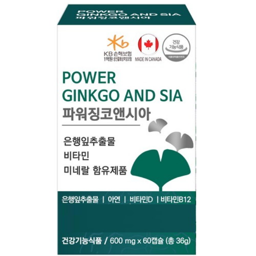 내츄럴플러스 파워 징코앤시아 60캡슐 (1개)_이미지