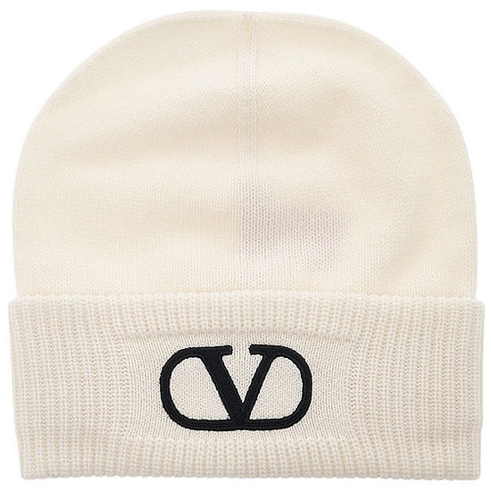 발렌티노 시그니처 로고 울 비니 1W2HB01C LZC (A03, 아이보리)_이미지