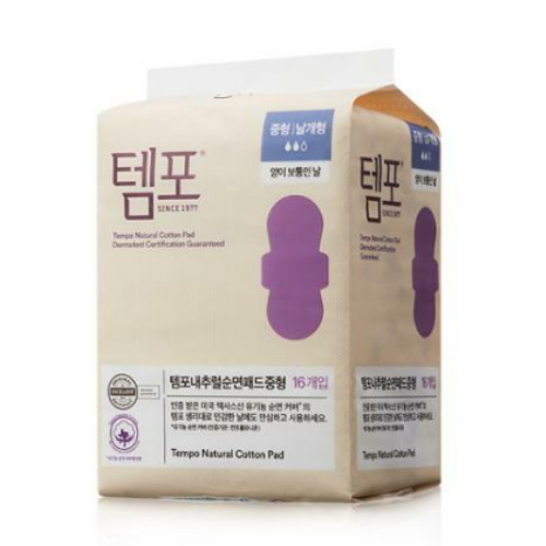 템포 내추럴 순면 패드 중형 16개 (1팩(16개))_이미지