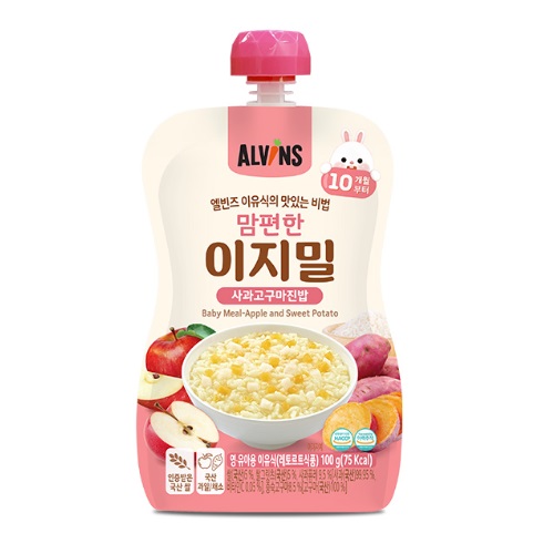 엘빈즈 맘편한 이지밀 이유식(진밥) 100g이미지입니다. 누르면 해당 게시물로 새창이동합니다.
