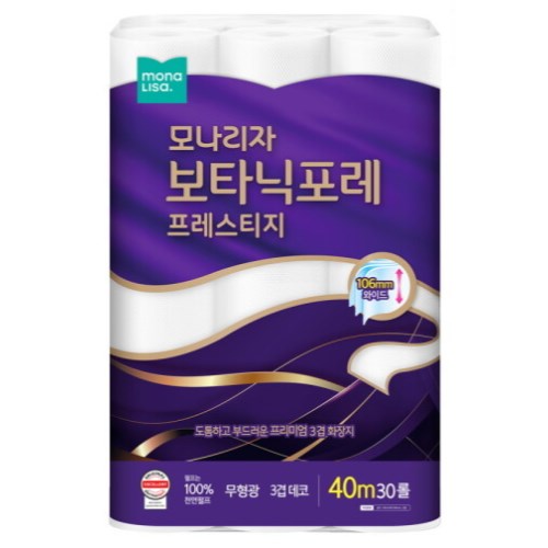 모나리자 보타닉포레 프레스티지 40m (30롤) (6팩)_이미지