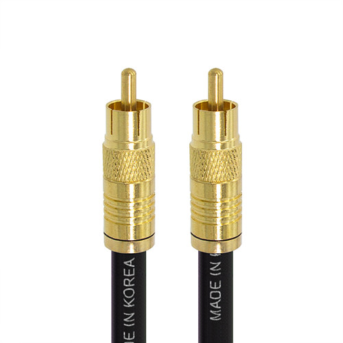 탑라인에이치디 솔탑 디지털 75옴 골드 RCA 코엑셜 블랙 TV 동축 케이블 (SOLTOP-670, 15m)_이미지