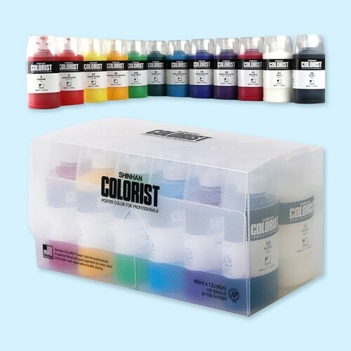 신한 신한 전문가 컬러리스트 포스터컬러 튜브  40ml 12색_이미지