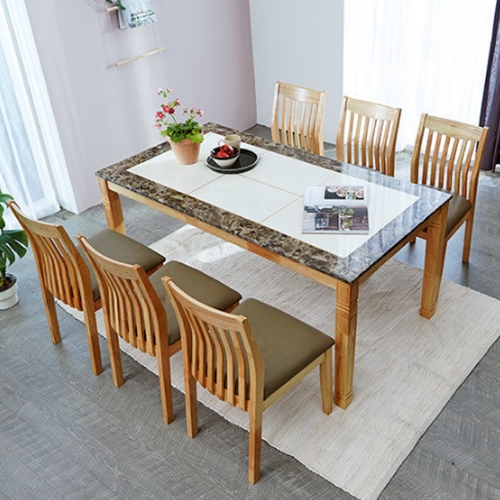 제니스 제시내츄럴 대리석 식탁 1600