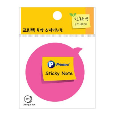 프린텍 말풍선모양 스티키노트 DI013