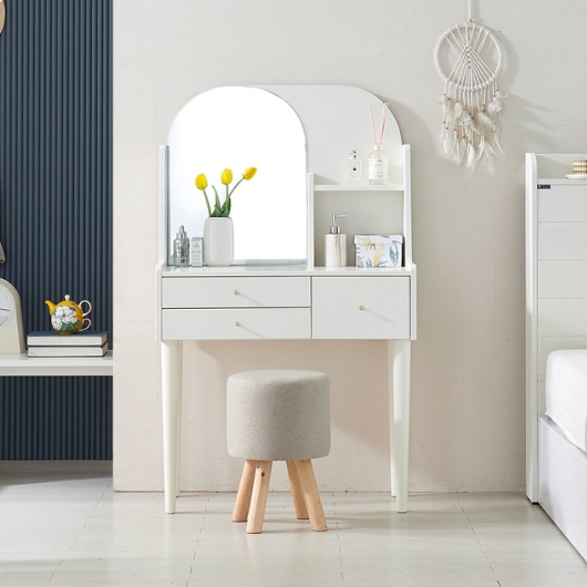 까미엘 고급 화이트 도장 콘솔 A형 800_이미지