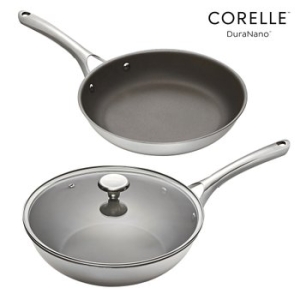 코렐 듀라나노 논코팅 프라이팬 2종 (팬28+궁중28)_이미지