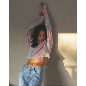탑걸 TIE-DYE OVERNECK CROP KNIT TOP_T316TP105 SP_이미지