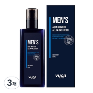 뷰카 맨즈 아쿠아 모이스처 올인원 로션 아쿠아 우디향 250ml (3개)_이미지