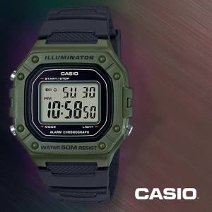 카시오 남성 우레탄시계_W-218H-3A