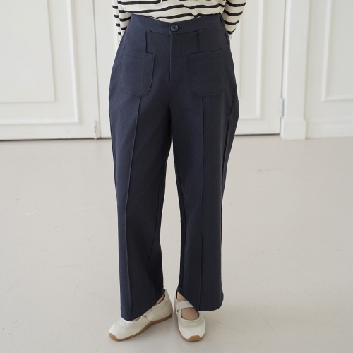 마담4060 엄마옷 모던베이직 팬츠 데일리 여성바지 스판포켓일자코튼 77size -YPN2602009