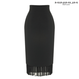 미니멈 밑단플리츠 H라인 스커트 MYCGWS7130