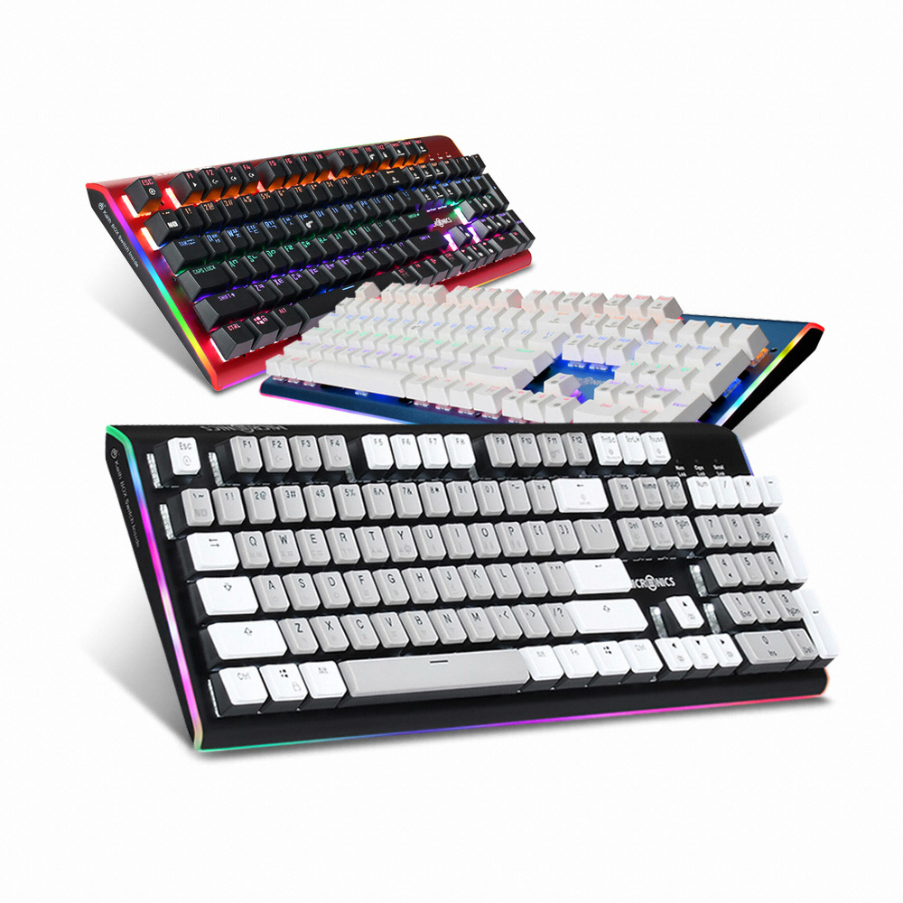 마이크로닉스 MANIC K735 엣지 RGB 카일박스축 (레드, 백축)