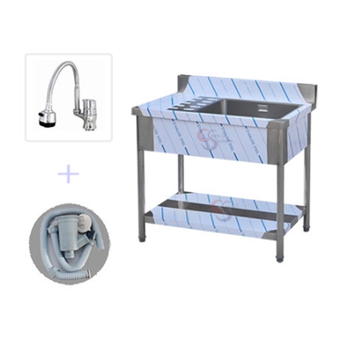 쿡앤시스템 업소용 개수대 1조 (자바라수전, 90cm)_이미지