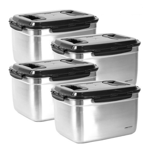 키친아트 멘토 스테인레스 김치통 핸디6호 12L (4개)