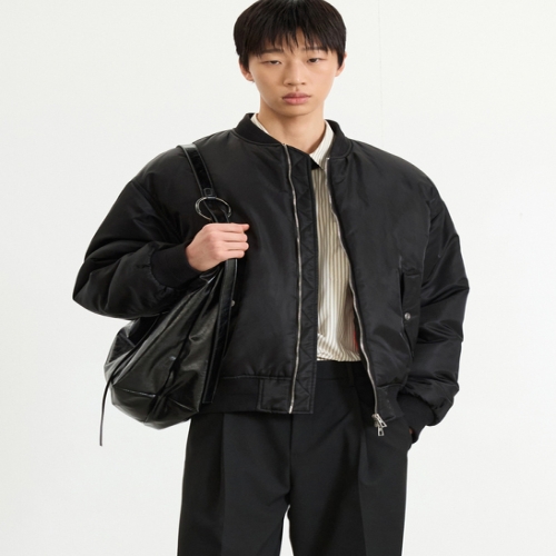 LF TNGT Crop Padded MA-1 Bomber Jacket Black_TNJU5F106BK