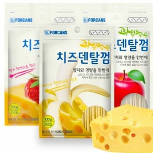 포켄스 과일먹은 치즈덴탈껌 세트 100g (9개)_이미지