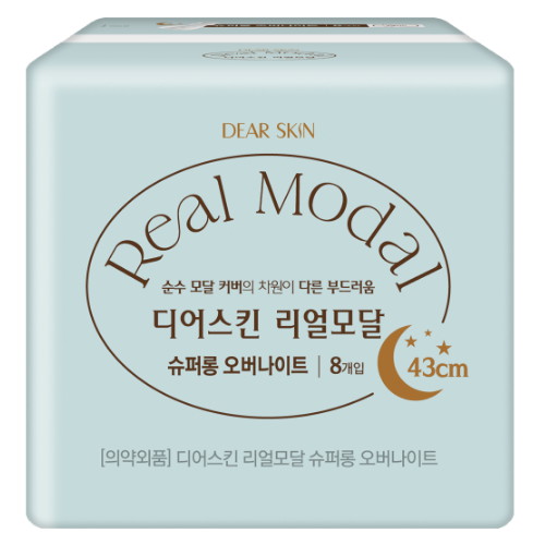  디어스킨 리얼모달 슈퍼롱 오버나이트 8개 [2팩(16개)]