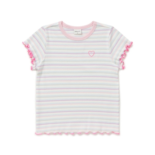 래핑차일드 스트라이프 골지 반팔티 86319-331-76