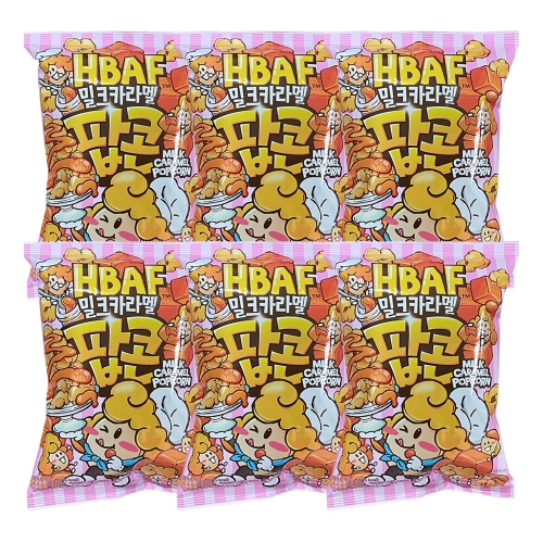 (주)바프 HBAF 밀크카라멜 팝콘 80g (6개)_이미지