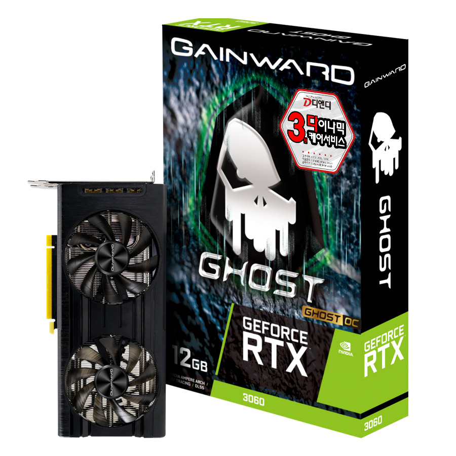 GAINWARD 지포스 RTX 3060 고스트 OC D6 12GB LHR