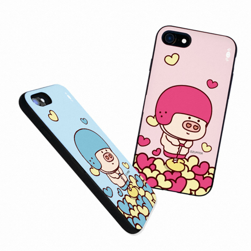 바니몽 LG V50 뚠뚠이 피그 러브 슬림카드도어 케이스_이미지