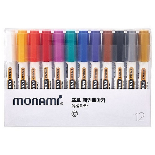 모나미 마커스 프로 페인트마카 세트 (12색x5개)_이미지