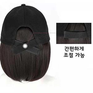  셀러허브 패션 JHORSTP8_51 블랙캡 일체형 단발머리 인조가발