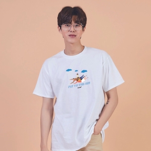아미 키밍 가족 F LY 반팔티 데일리 그래픽 W75892E_이미지