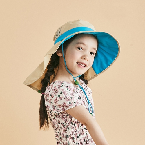  빅토리아앤프렌즈 휘슬 챙모자_UV와이어 플랩썬햇 2개세트