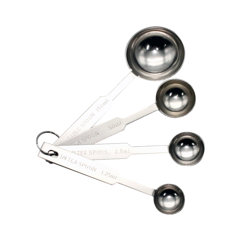 이홈베이킹 스텐 계량 스푼 4종 세트 1개_이미지