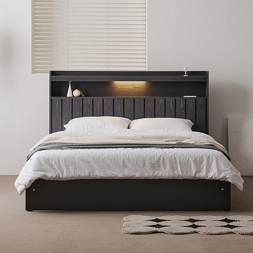 BIF보루네오 아르메 브릭스 일반형 LED침대 Q (본넬스프링)_이미지