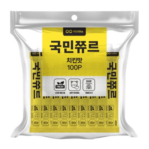국민커머스 국민스틱 치킨맛 1500g (15g x 100p) (1개)_이미지