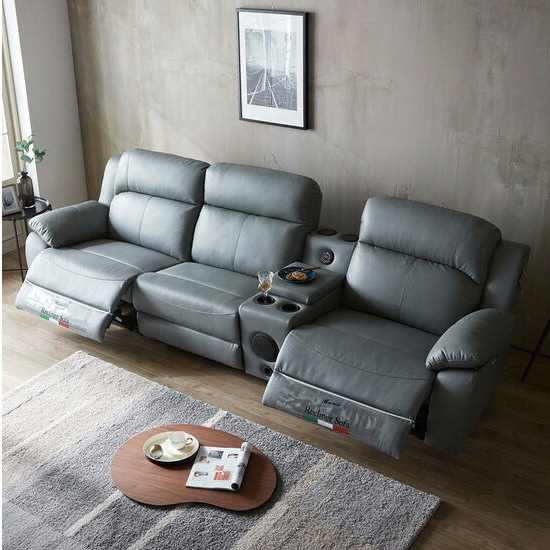 로렌스 나파 천연가죽 리클라이너 4인용