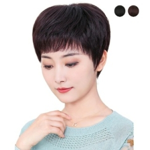 오너클랜 키밍 인모 엄마가발 숏컷 통가발 전체가발 여성 2컬러 WABE5E1_이미지