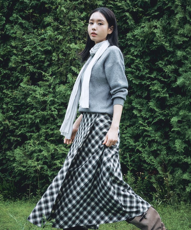 CELEBSHOP EDITION 31일 배송 롱 체크 랩스커트 2090462191 154055