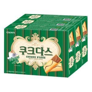 크라운제과 쿠크다스 비엔나커피 289g 3개 과자 간식 쿠키