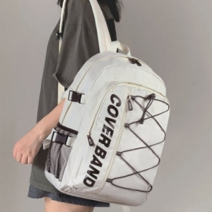 디어백 지그재그 스트링 로고 학생 백팩_CH-6560Y