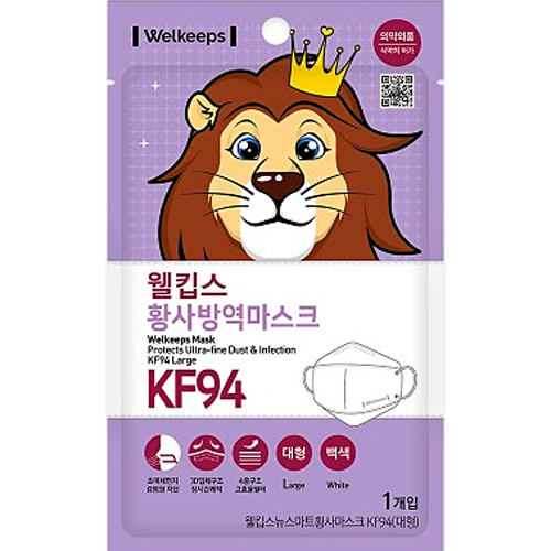 파인텍 웰킵스 스마트 황사방역 마스크 KF94 대형 (30매)_이미지