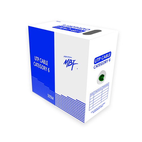 엠비에프 CAT.6 UTP 제작형 랜케이블 박스 (MBF-C6-305GR, 그린, 305m)