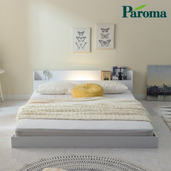 파로마 하임 로자인 LED 헤드 수납 저상형 침대 Q+깔판 (20T라텍스독립)_이미지