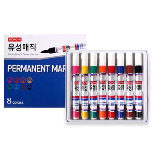 동아 슬림 유성 매직 세트 (8색)_이미지