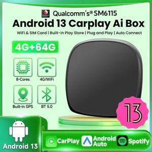 아우디 안드로이드 13 무선 CarPlay Ai Box QCM6115 8 코어 지원 Netflix 및 Youtube Ford Be..
