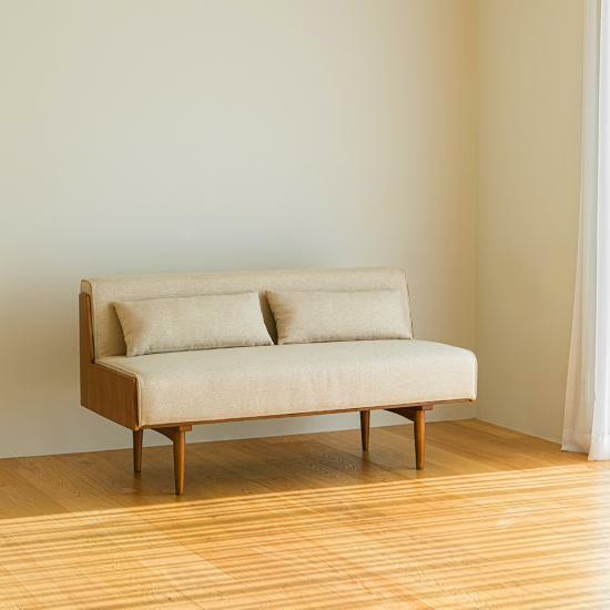 레트로하우스 미네 리빙다이닝 원목 패브릭 소파 2.5인용_이미지
