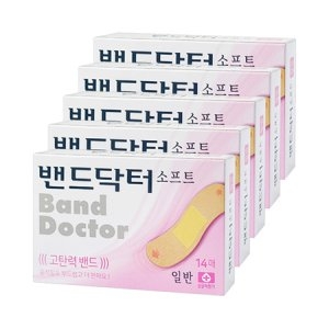밴드닥터 리뉴얼 소프트 고탄력 일반 5개 70매 /일회용반창고/상처밴드