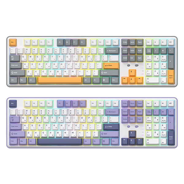 COX C108 유무선 기계식 화이트 퍼플 (허니축)_이미지