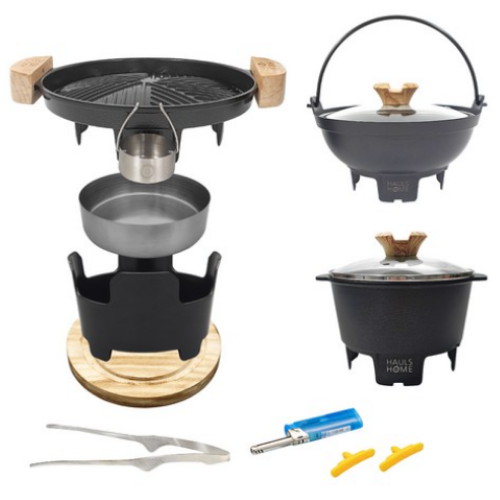 하울스홈 온오프 미니 화로 + 그릴팬 + 가마팟 + 스프팟 세트