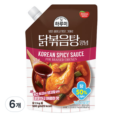 동원F&B 하루미 닭볶음탕 양념 500g (6개)
